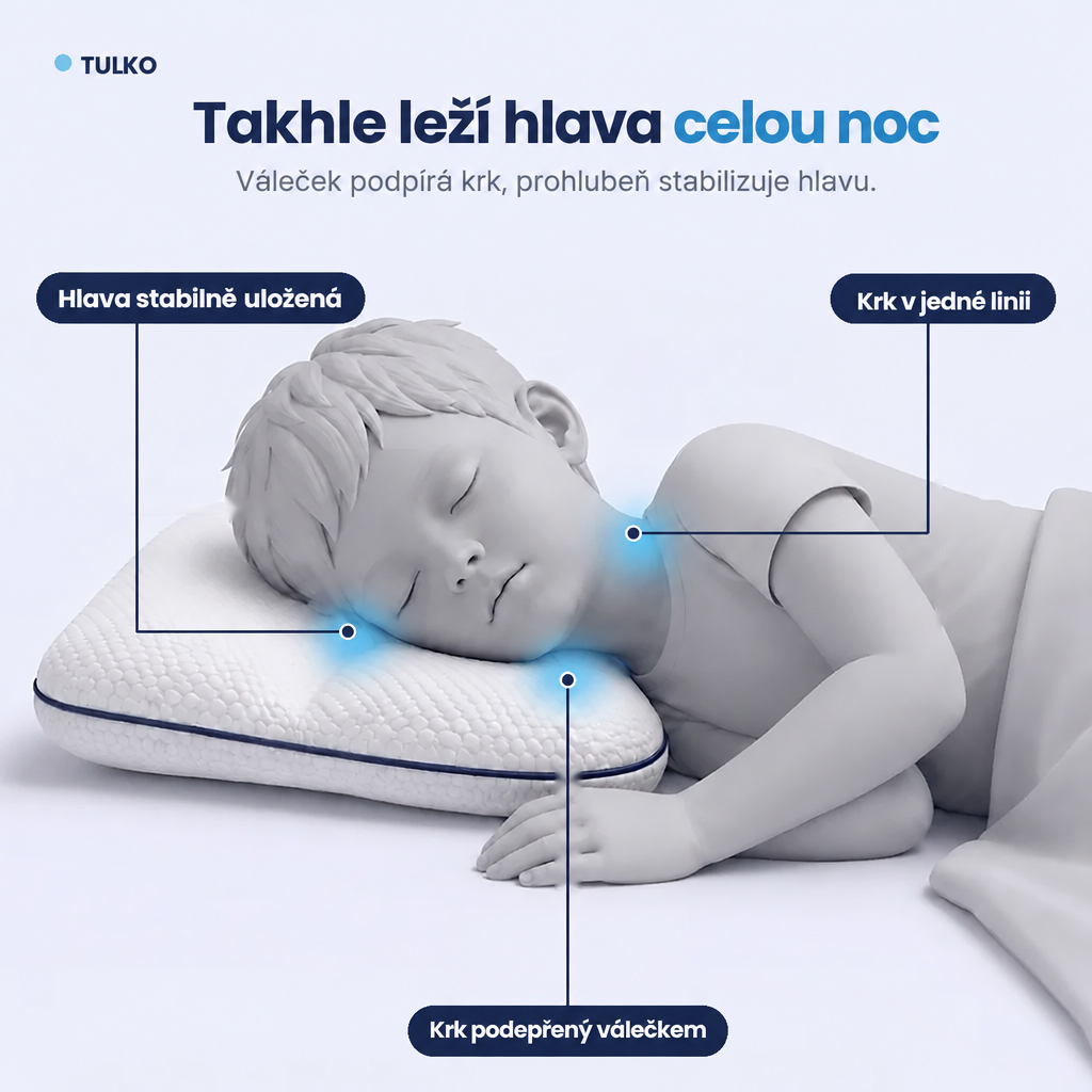 Takhle leží hlava celou noc